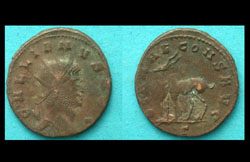 Gallienus, Zoo Issue, Gazelle Standing Left reverse